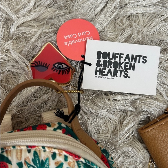 NWT Bouffants & Broken Hearts By Kendra Dandy Strawberry Print Backpack Sold Out - Picture 3 of 7